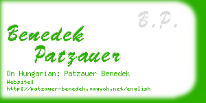 benedek patzauer business card